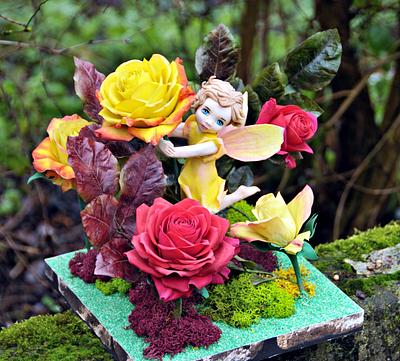 Rose fairy. Away with the Fairies for the Irish Sugarcraft Show 2016 - Cake by Anna