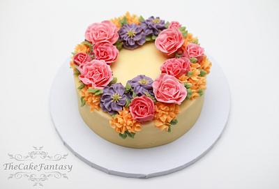 Buttercream Flowers - Cake by Rushana (The Cake Fantasy)