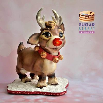 Baby Rudolph - Cake by Sugar Street Studios by Zoe Burmester