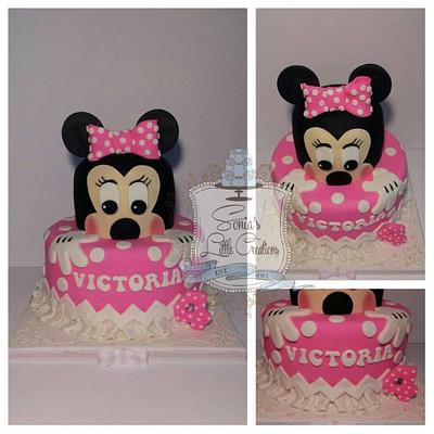 Peek a Boo Minnie Mouse - Cake by Sonias Little Creations