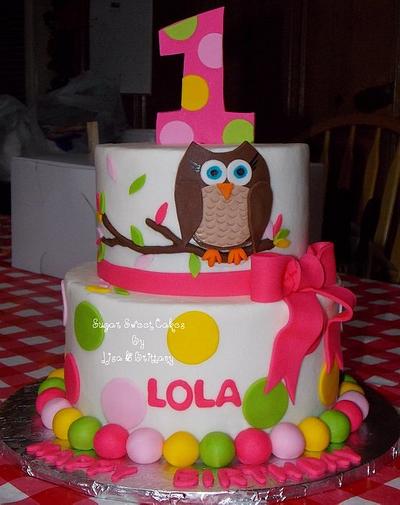 Owl 1st Birthday - Cake by Sugar Sweet Cakes