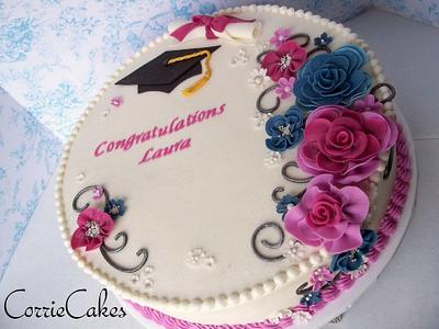 Floral graduation - Cake by Corrie
