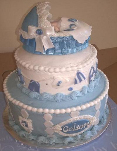 Boy Baby Shower Cake - Cake by Ms. Shawn