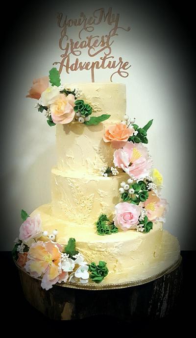 Rustic floral cake - Cake by Santis