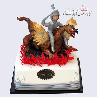 Knight and Dragon cake - Cake by Nili Limor 