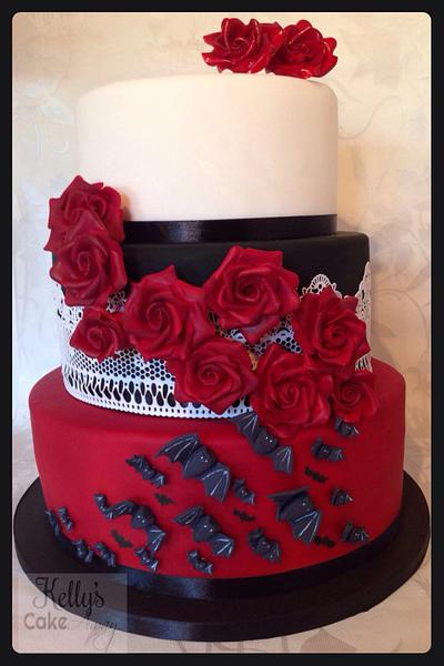 Gothic Wedding Cake  - Cake by Kelly Hallett