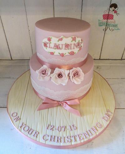 Vintage Christening Cake - Cake by Little Cake Fairy Dublin