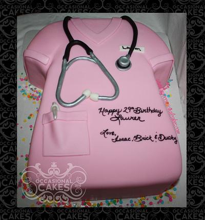 nurse scrubs - Cake by Occasional Cakes