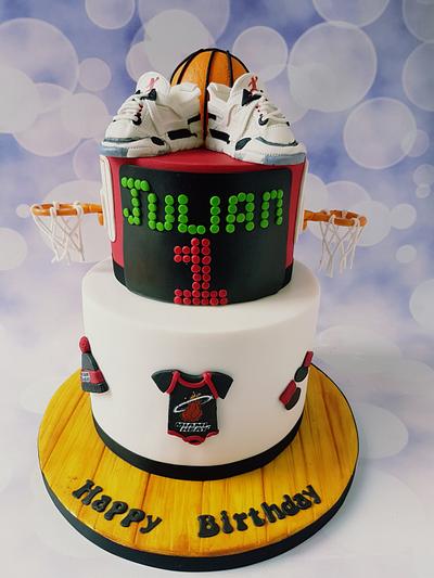 Basketball themed Birthday Cake  - Cake by Jenny Dowd
