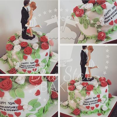 Wedding Anniversary Cake - Cake by Shelley BlueStarBakes