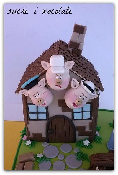 The story of the three little pigs! - Cake by Pelegrina