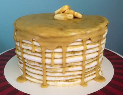 A Stack of Pancakes - Cake by Woody's Bakes
