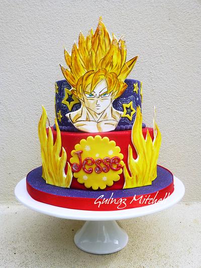 "Goku Sayan 1" cake - Cake by Gulnaz Mitchell