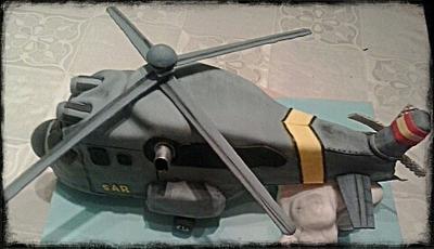 Tarta 3D Helicoptero SAR, SAR Helicopter 3D cake - Cake by Machus sweetmeats