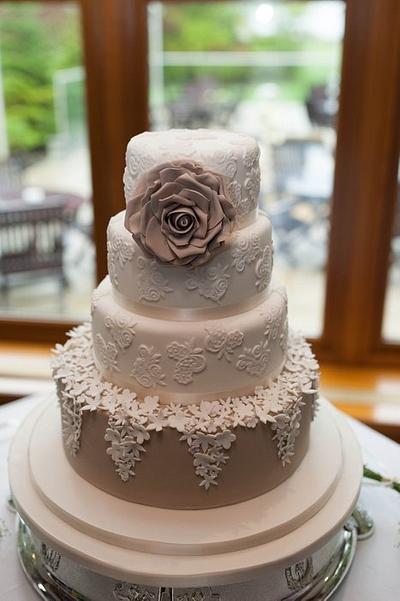 My first wedding cake  - Cake by Tillymakes