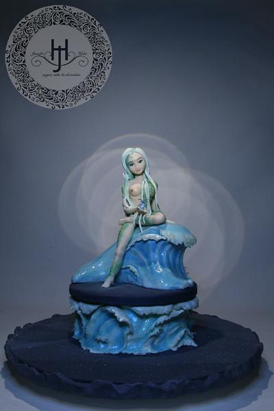Pisces girl on a special birthday cake - Cake by Jennifer Holst • Sugar, Cake & Chocolate •