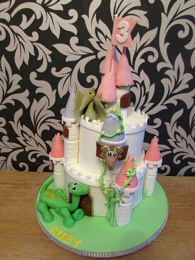 princess who loves her dinosaurs - Cake by jen lofthouse