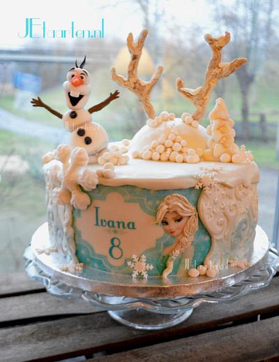 sweet Elsa and Olaf Frozen cake - Cake by Judith-JEtaarten