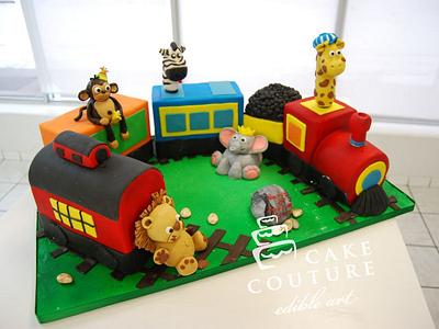Kids Train Cake - Cake by Cake Couture - Edible Art