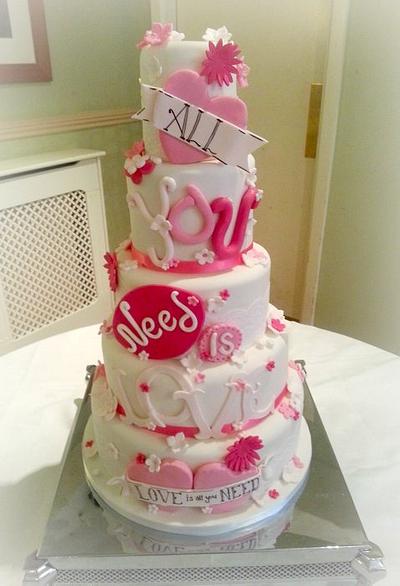 All you need is Love  - Cake by Debbie Vaughan
