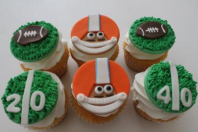 football cupcakes - Cake by carolyn chapparo