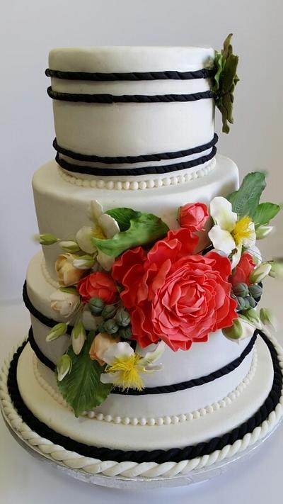 FLORAL  wedding CAKE - Cake by MELBISES