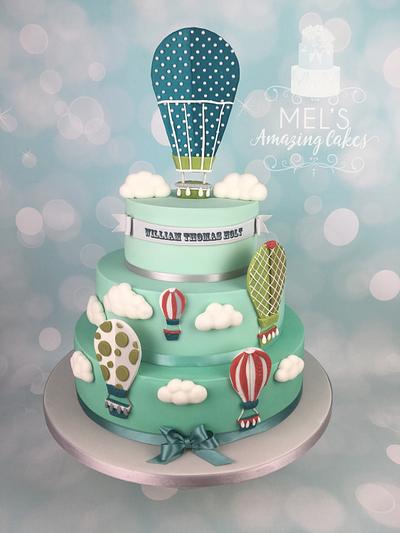 Air balloons Naming ceremony cake  - Cake by Melanie Jane Wright