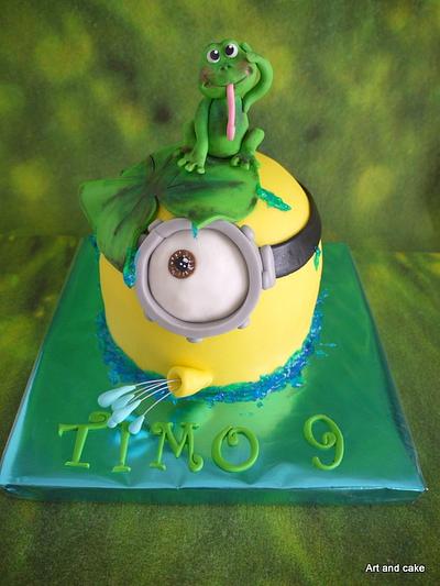 Minion coming out of the water.. - Cake by marja