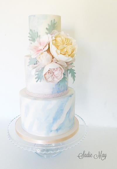 Watercolour cake  - Cake by Sharon, Sadie May Cakes 