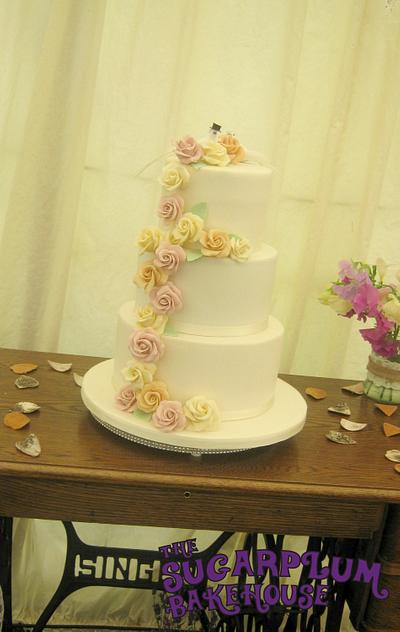 Simple 3 Tier Wedding Cake - Shabby Chic Wedding - Cake by Sam Harrison