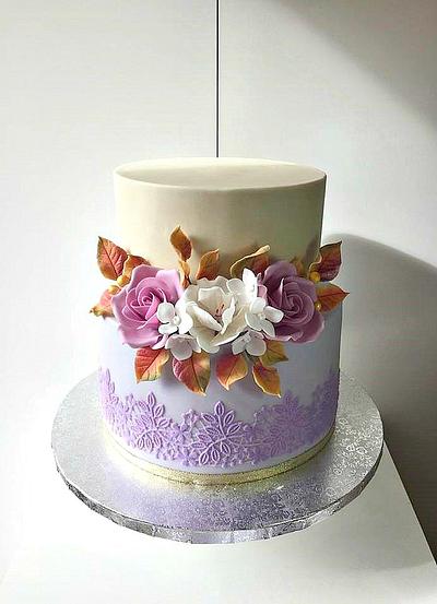 60th birthday in violet - Cake by Frufi