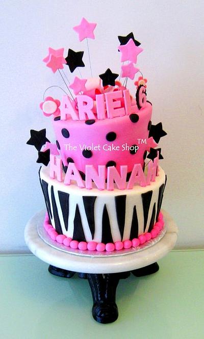 FUNKY Pink Zebra Cake! - Cake by Violet - The Violet Cake Shop™