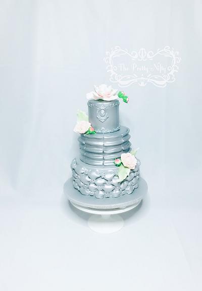 Silver Wedding Cake - Cake by Edelcita Griffin (The Pretty Nifty)