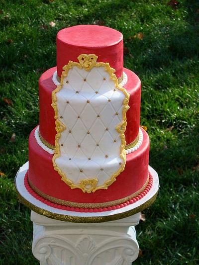 Red and White cake - Cake by palakscakes