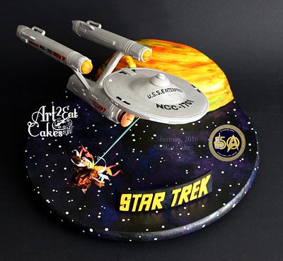 Star Trek Enterprise, 50th Anniversary Celebration - Cake by Heather -Art2Eat Cakes- Sherman