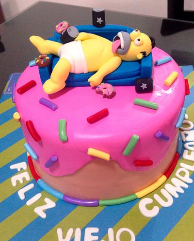 Homer Simpson Birthday - Cake by N&N Cakes (Rodette De La O)