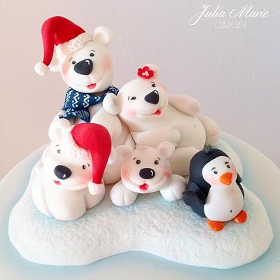 Polar Bear Family - Cake by Julia Marie Cakes