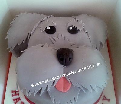 Dog cake - Cake by kimlinacakesandcraft