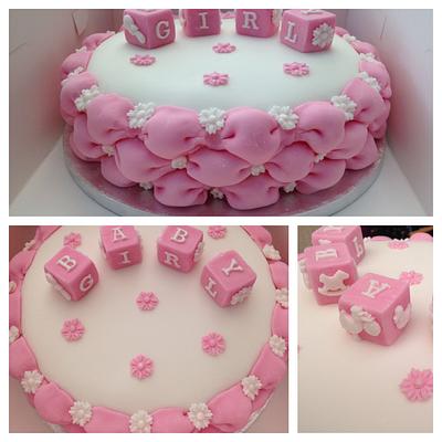 Baby girl shower cake  - Cake by The Cake Artist Mk 