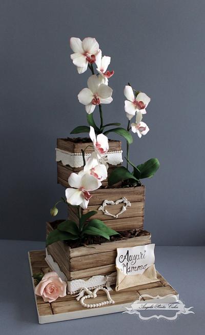 Orchids for my Mum! - Cake by Angela Penta