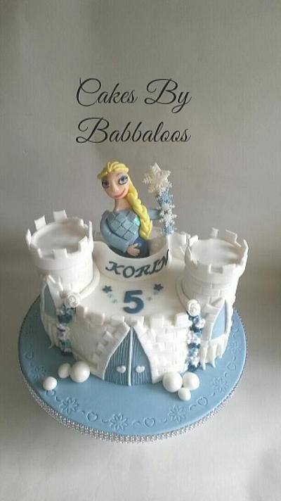 Frozen Castle Cake - Cake by Babbaloos Cakes