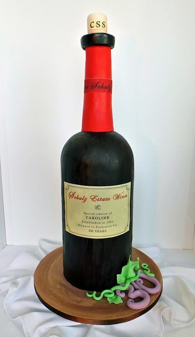 Wine Bottle Birthday Cake - Cake by Probst Willi Bakery Cakes