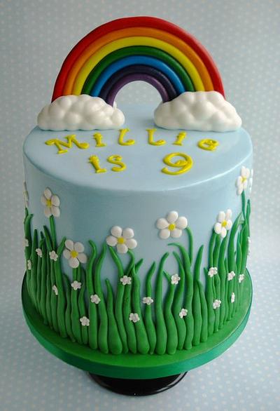 Rainbow birthday cake - Cake by Katie