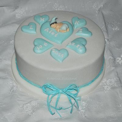simply and clear.... christening cake - Cake by katarina139