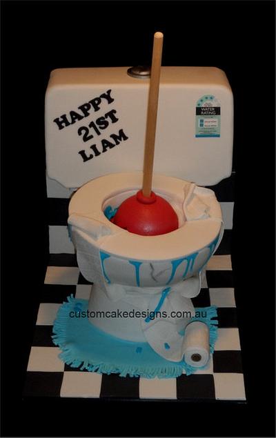 Toilet Birthday Cake with Plunger Front  Custom cake by www  Flickr