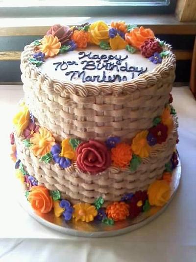 Flower Basket Cake - Cake by Kristi