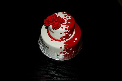 Red and white - Cake by Rozy