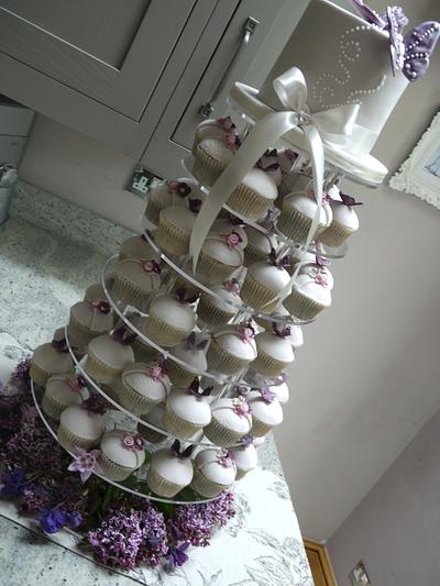 Emily Butterfly Spring Cupcake Tower - Cake by Scrummy Mummy's Cakes