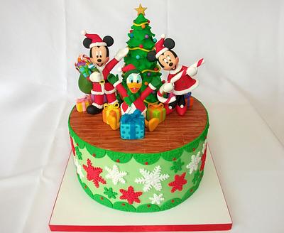 Mickey and friends Christmas - Cake by José Alarcón Reyes