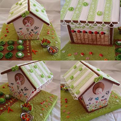 Easter bunnies' house - Cake by Nottola